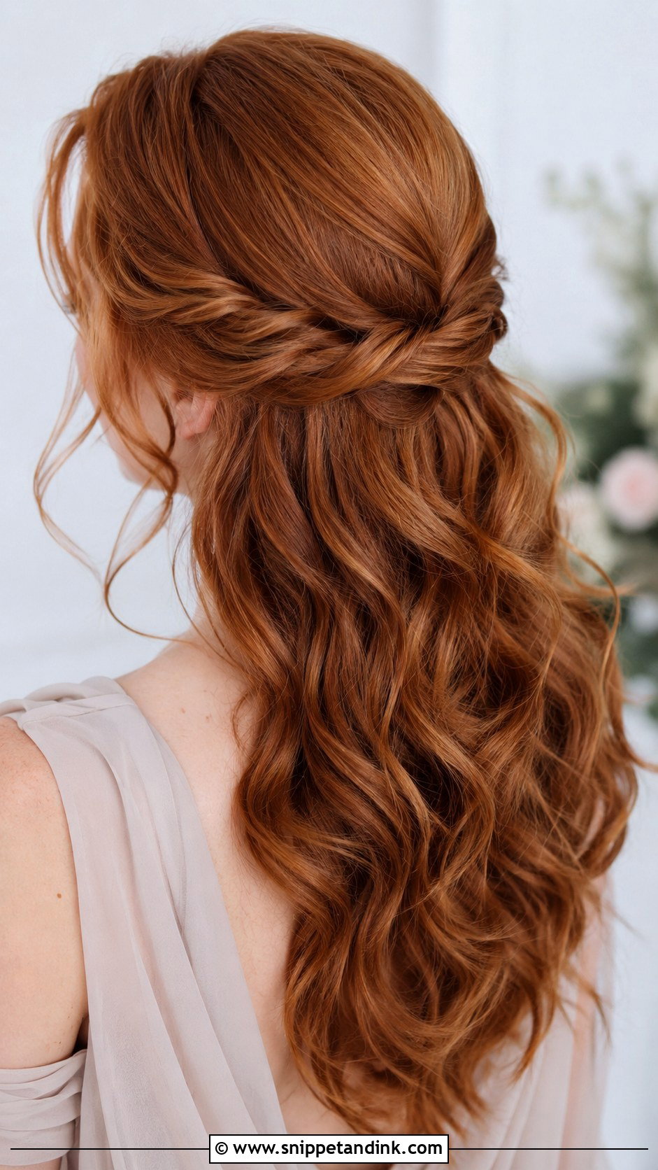Twisted Half Updo - Snippet and Ink - 25 Hairstyle for Wedding Function Ideas