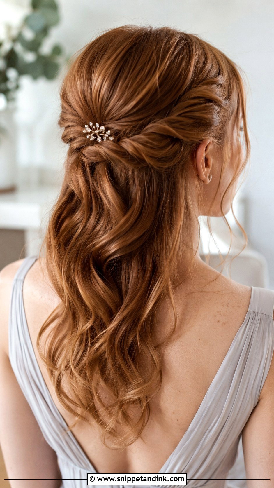 Twisted Half Updo - Snippet and Ink - 25 Wedding Guest Hair Ideas