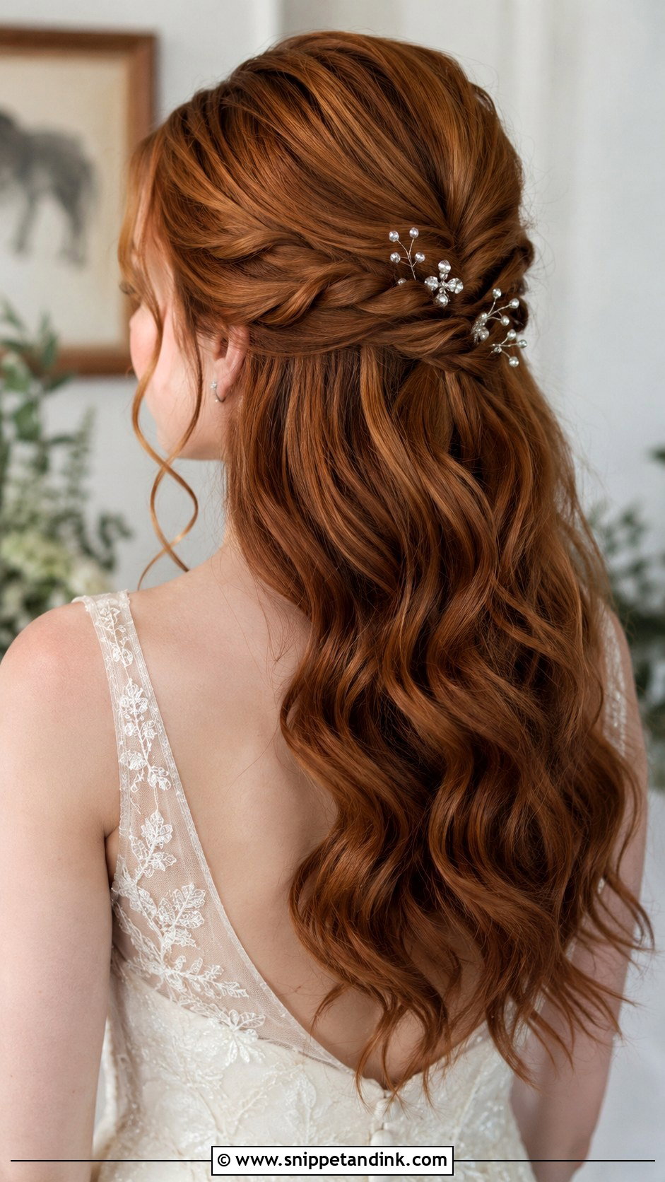 Twisted Half Updo - Snippet and Ink - 30 Hairstyles for Engagement Bride