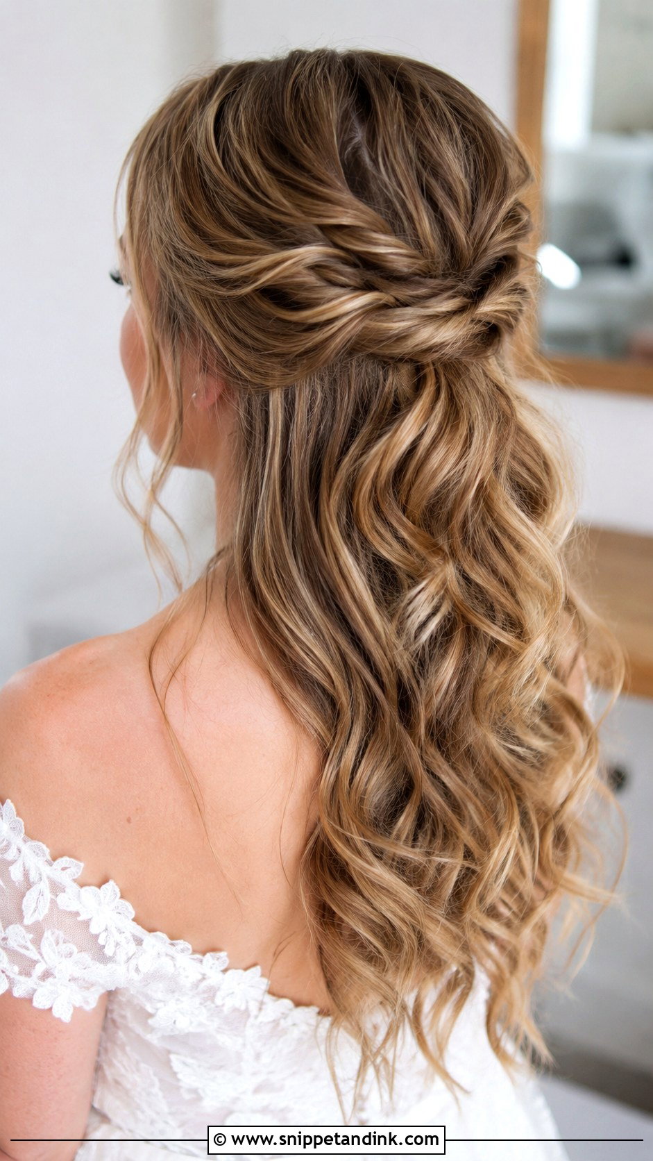 Twisted Half Updo - Snippet and Ink - 30 Simple Hairstyles for Wedding