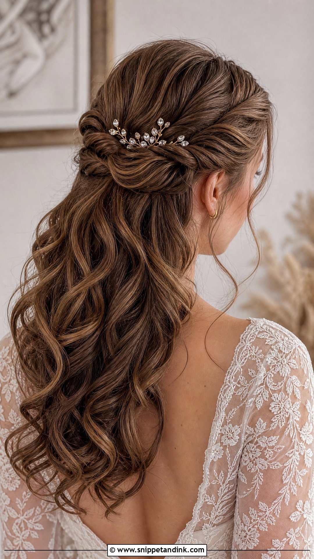 Twisted Half Updo - Snippet and Ink - 20 Easy Hairstyles for a Wedding Guest
