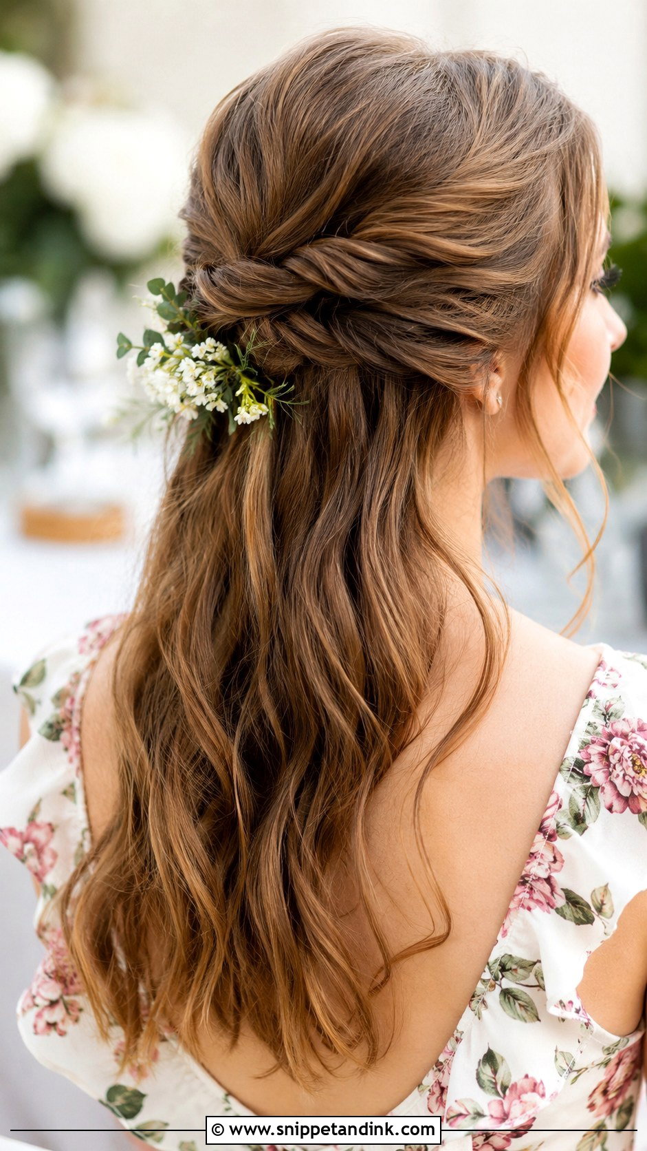 Twisted Half Updo - Snippet and Ink - 20 Easy Wedding Guest Updo Hairstyles