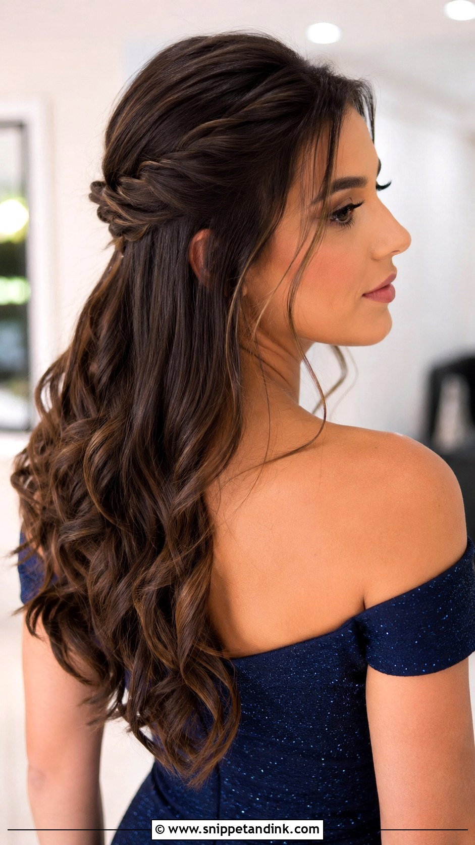 Twisted Half Updo Prom Hair - Snippet and Ink - 15 Half Updo Prom Ideas