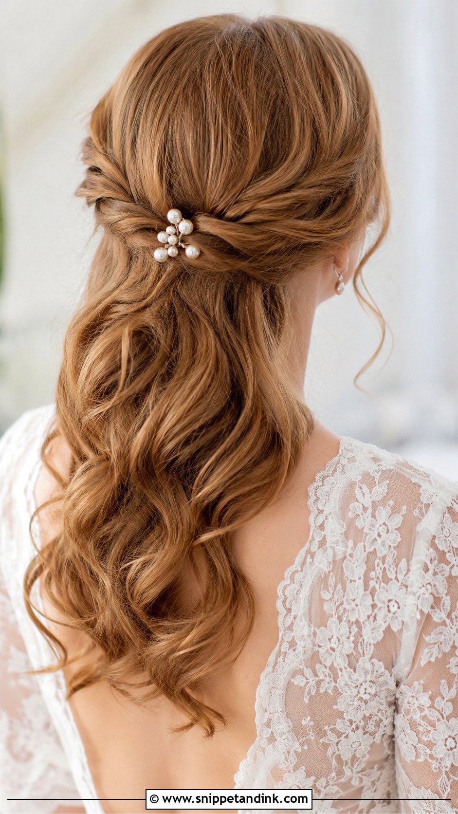 Twisted Half Updo for Medium Hair - Snippet and Ink - 20 Wedding Hairstyles Medium Hair