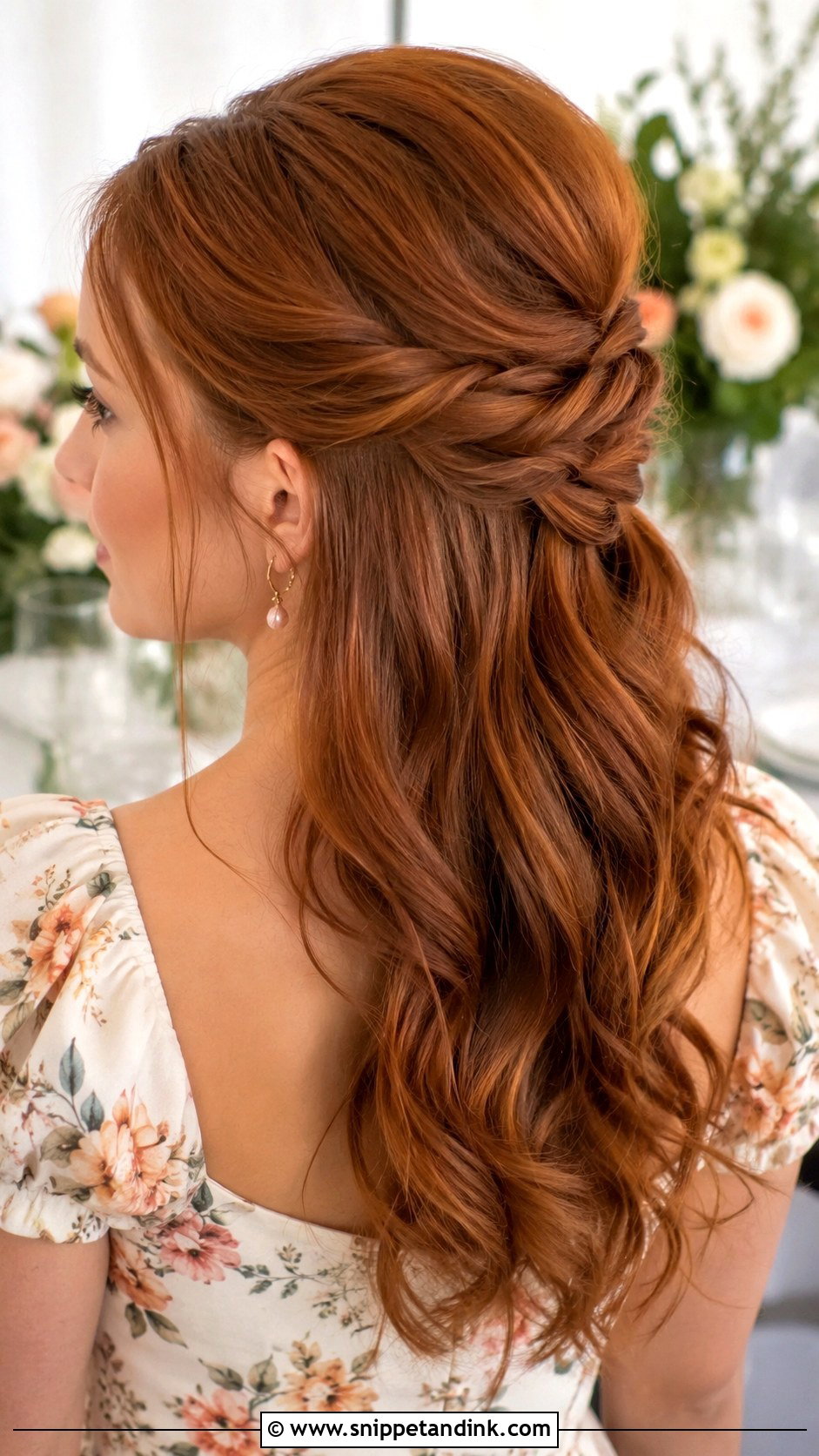 Twisted Half Updo - Snippet and Ink - 15 Wedding Guest Half Updo Ideas