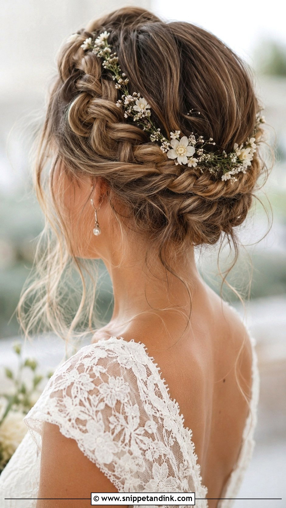 Twisted Halo Braid Updo - Snippet and Ink - 30 Hair Styles for Long Hair for Weddings
