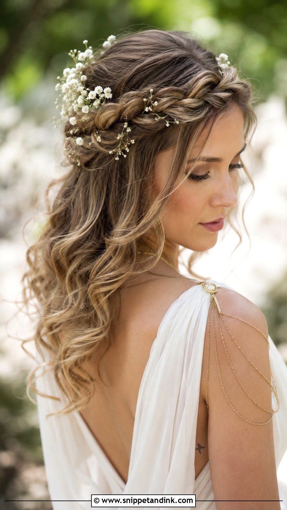 Twisted Halo Braid Wedding Hairstyle - Snippet and Ink - 20 Wedding Hair for Long Hair Ideas