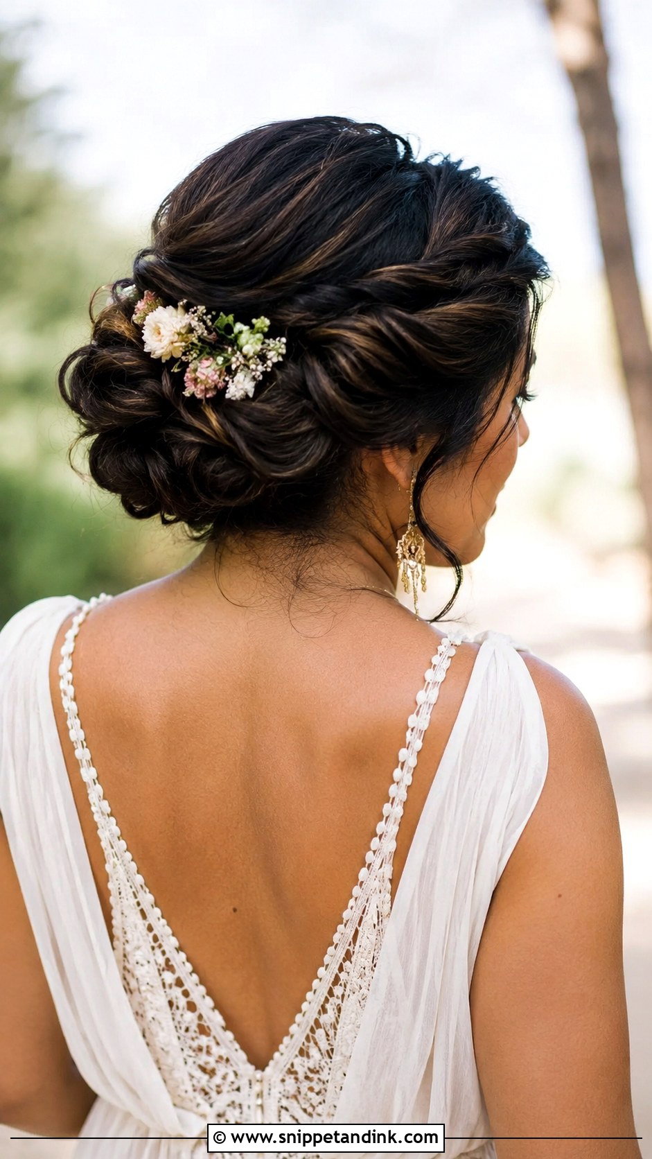 Twisted Halo Bun - Snippet and Ink - 20 Wedding Guest Bun Hairstyles