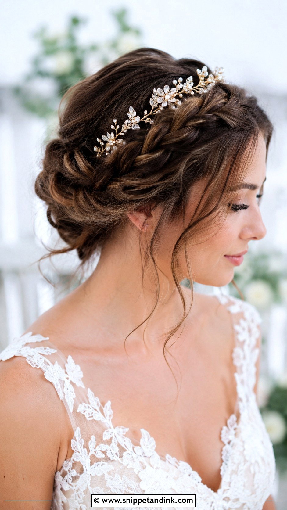 Twisted Halo Crown Braid - Snippet and Ink - 30 Wedding Hairstyles with Crown