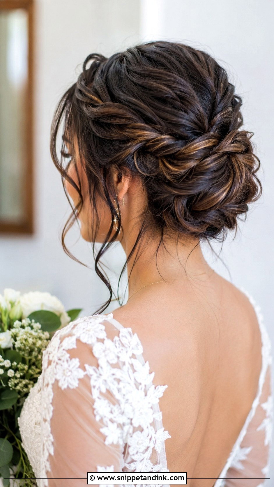 Twisted Halo Updo - Snippet and Ink - 25 Engagement Bridal Hairstyles