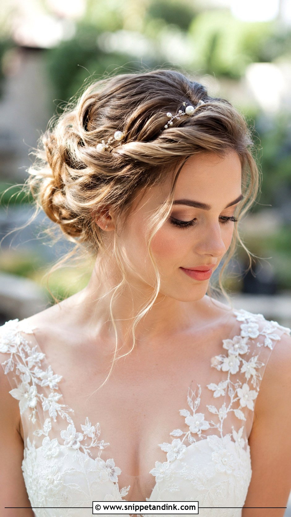 Twisted Halo Updo - Snippet and Ink - 25 Natural Wedding Hairstyles