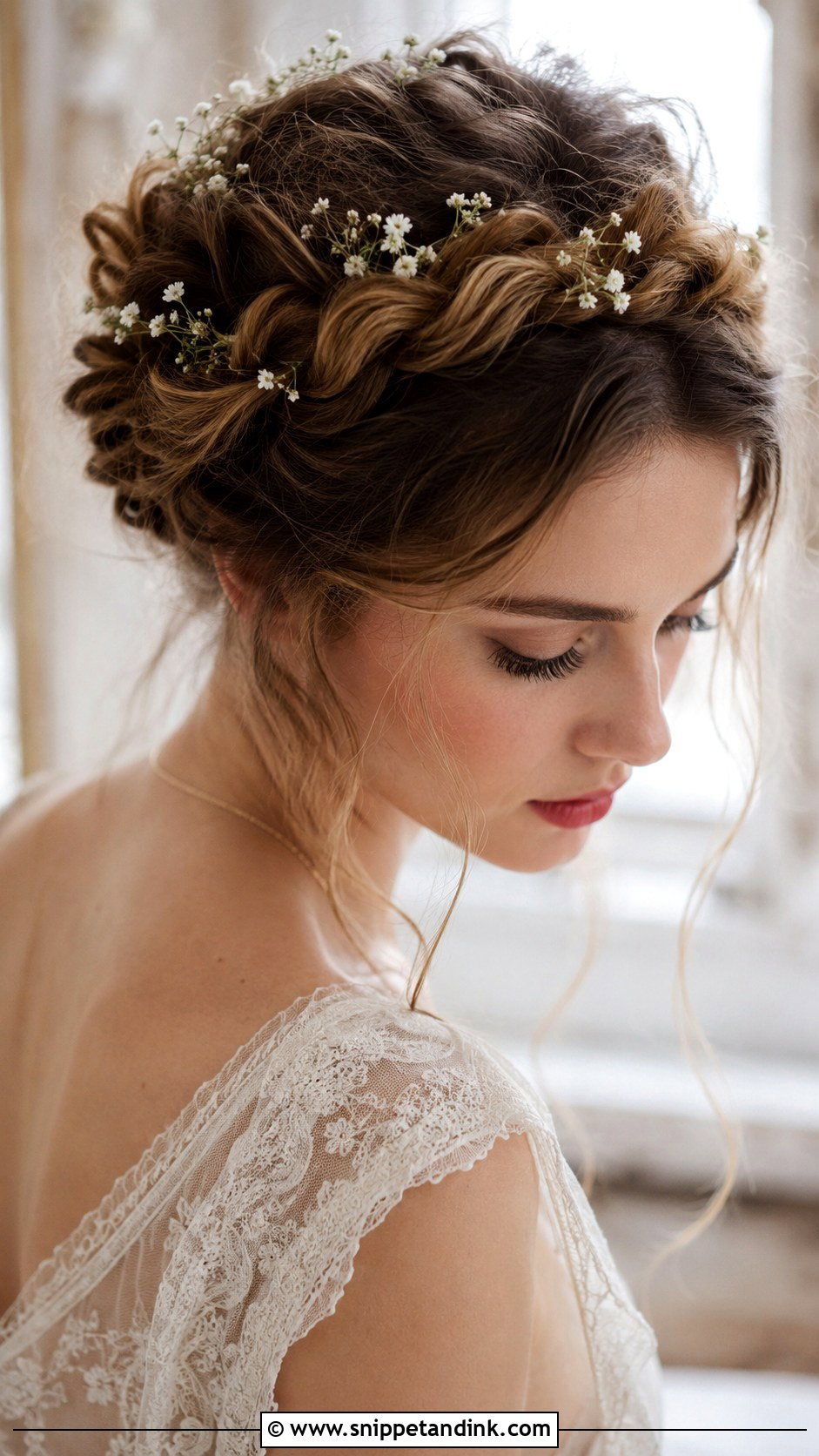 Twisted Halo Updo - Snippet and Ink - 25 Whimsical Bridal Hair Ideas