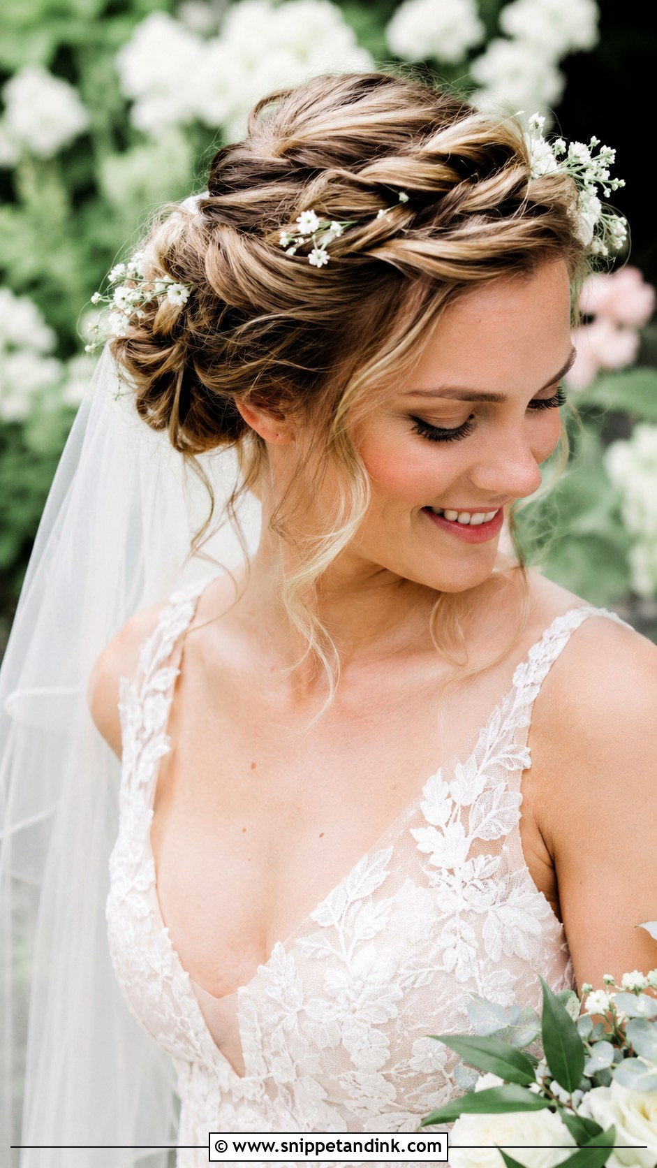 Twisted Halo Updo - Snippet and Ink - 30 Wedding Hair Up Ideas