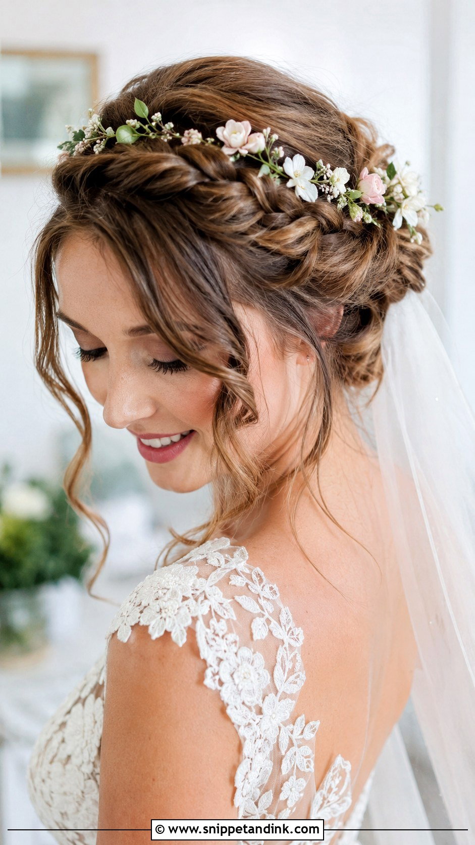 Twisted Halo Updo - Snippet and Ink - 20 Hair Up for Wedding Ideas