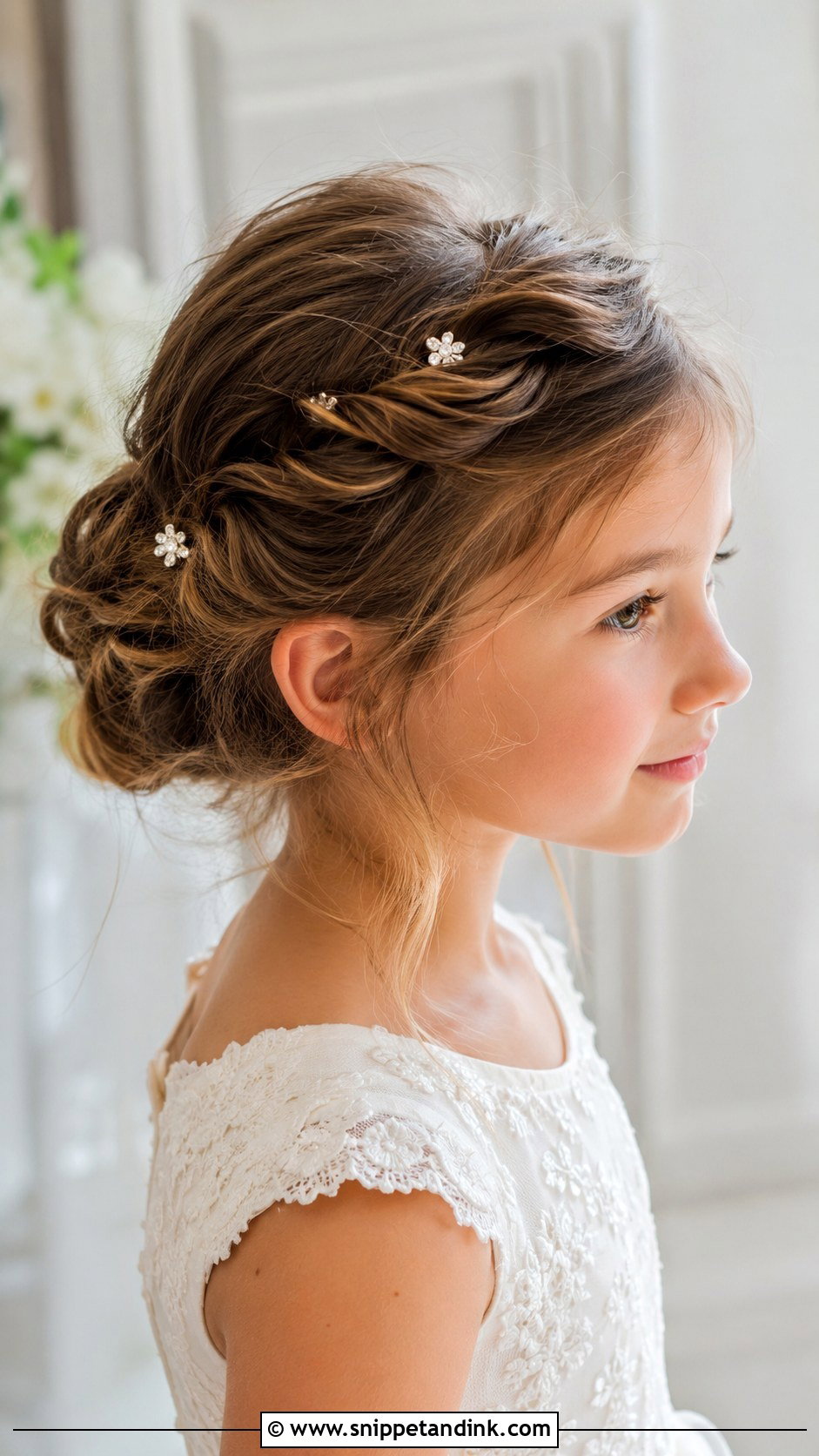 Twisted Halo Updo - Snippet and Ink - 20 Kid Wedding Hairstyles