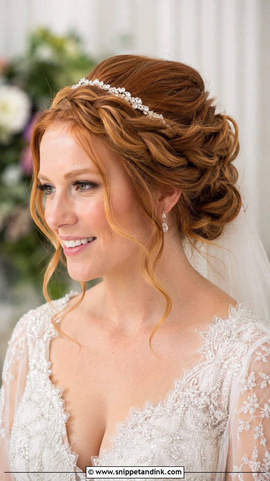 Twisted Halo Updo With Volume - Snippet and Ink - 20 Textured Wedding Updo Ideas