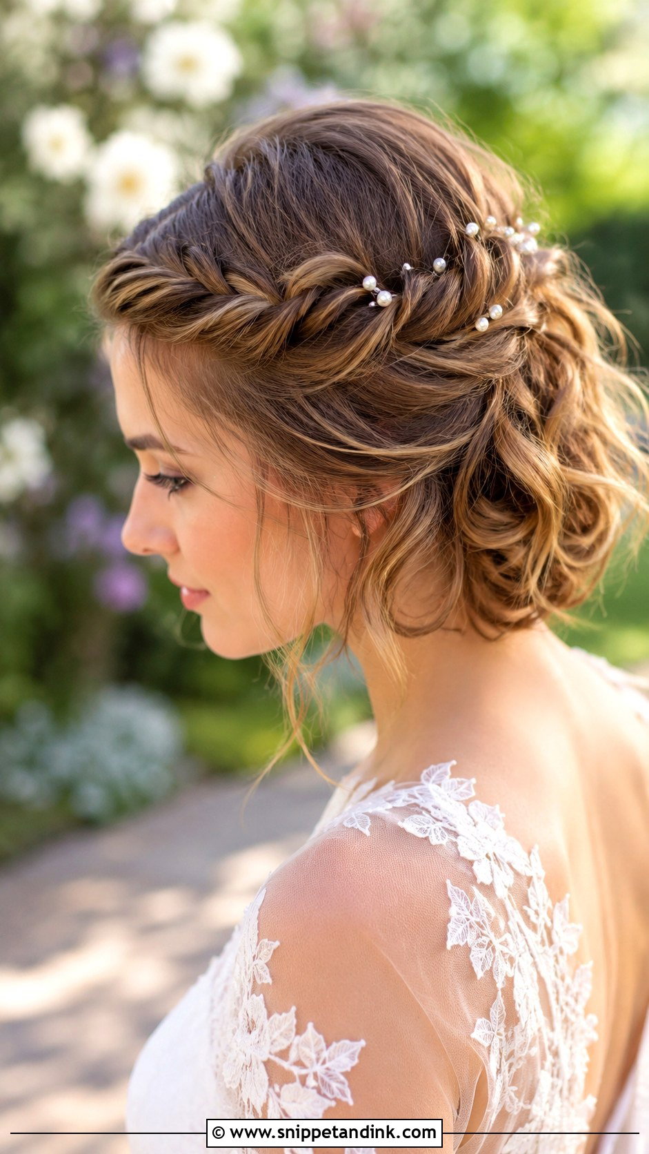 Twisted Halo for Short Hair - Snippet and Ink - 25 Hair Styles for Short Hair for Weddings