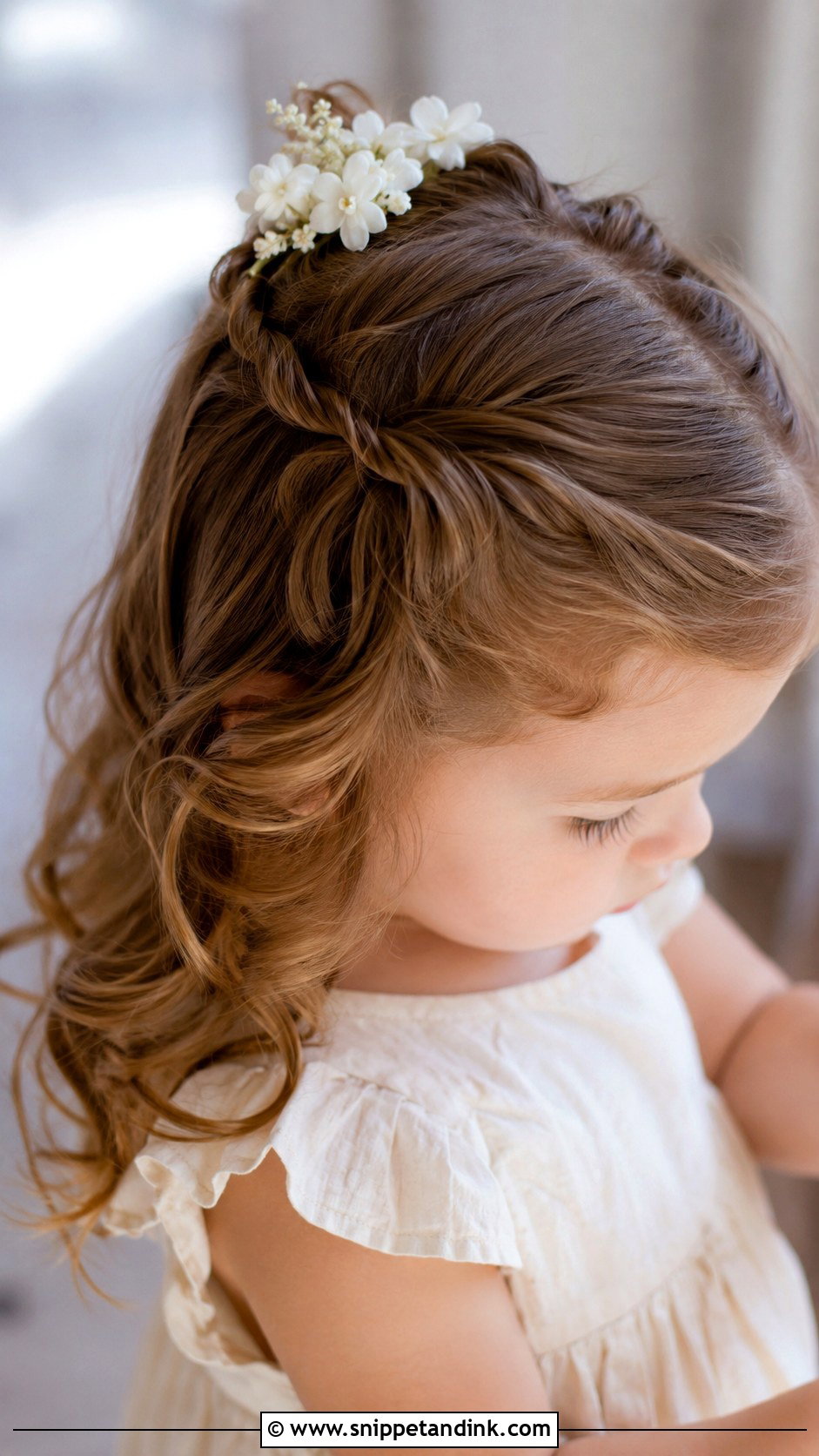 Twisted Headband Style - Snippet and Ink - 20 Flowergirl Hairstyle for Toddler Ideas