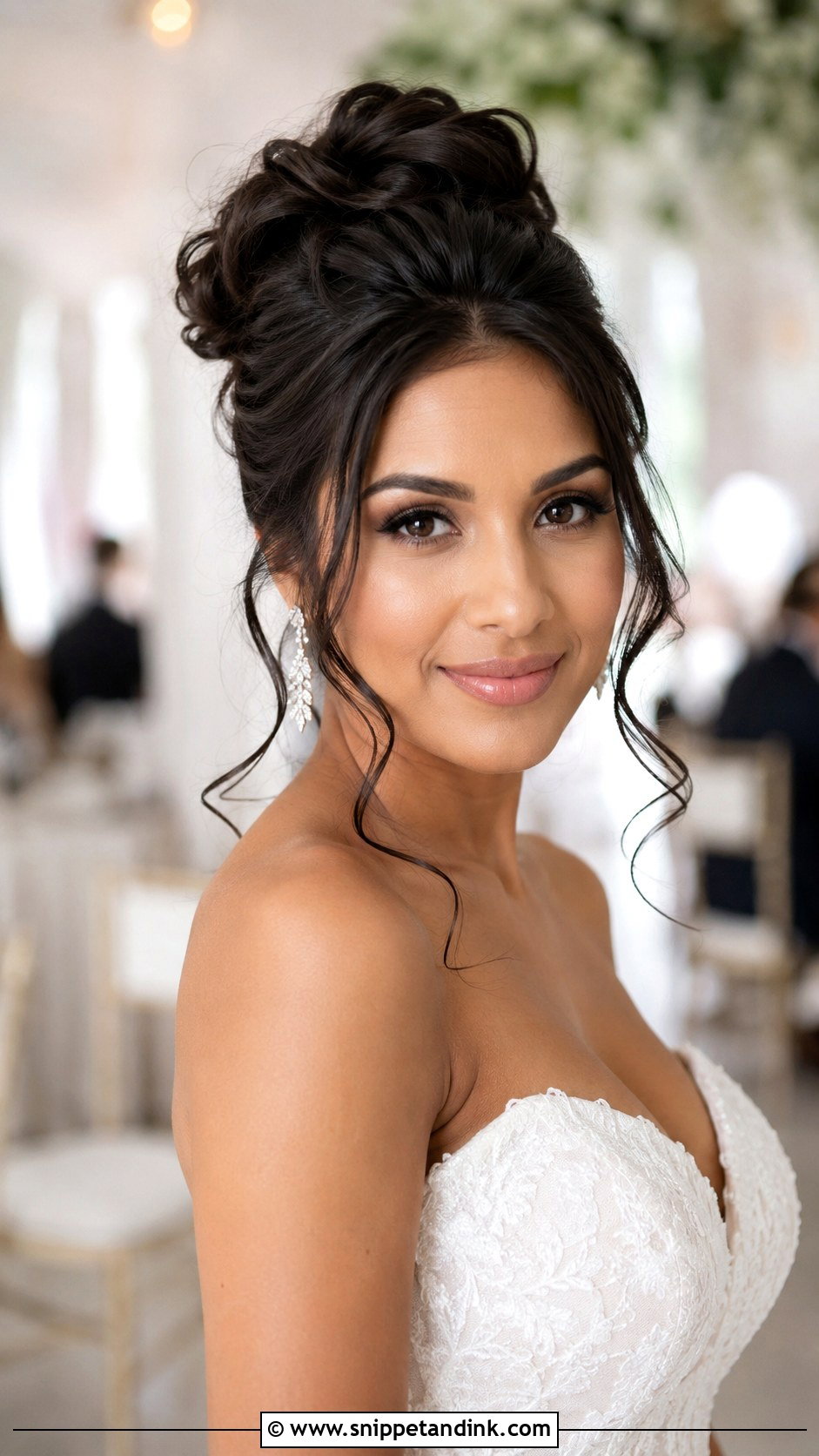 Twisted High Bridal Bun - Snippet and Ink - 15 High Bridal Bun Ideas