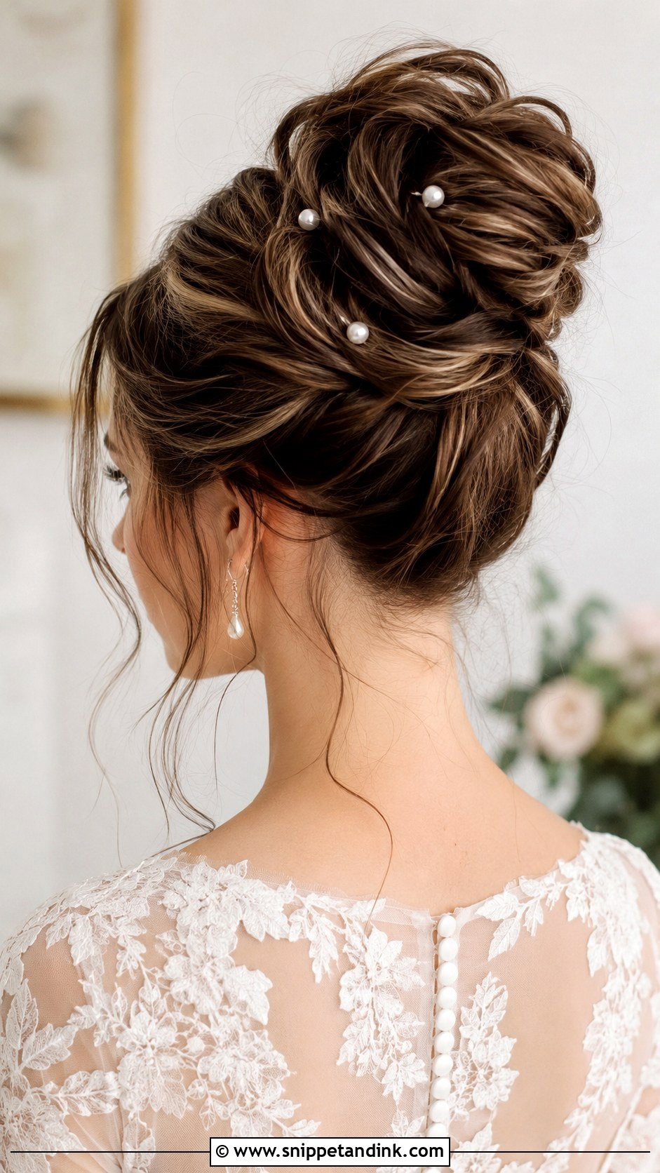 Twisted High Bun Updo - Snippet and Ink - 25 High Bun Wedding Ideas