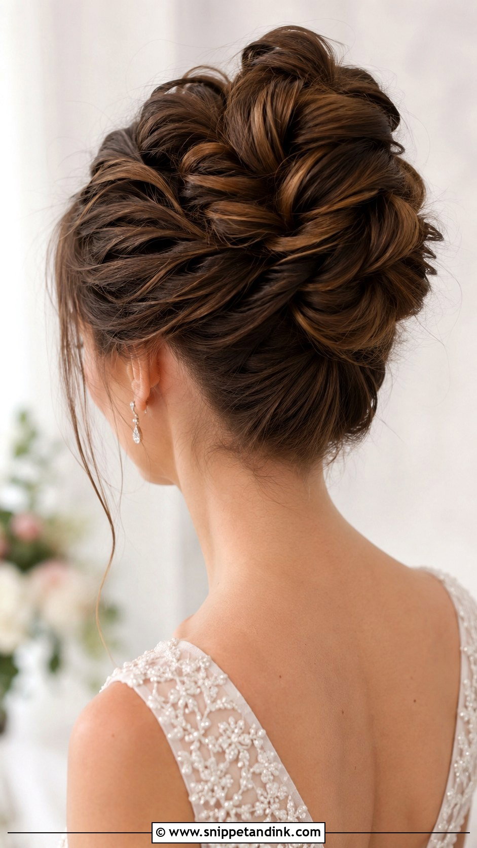 Twisted High Bun Wedding Hairstyle - Snippet and Ink - 25 High Bun Wedding Hairstyles