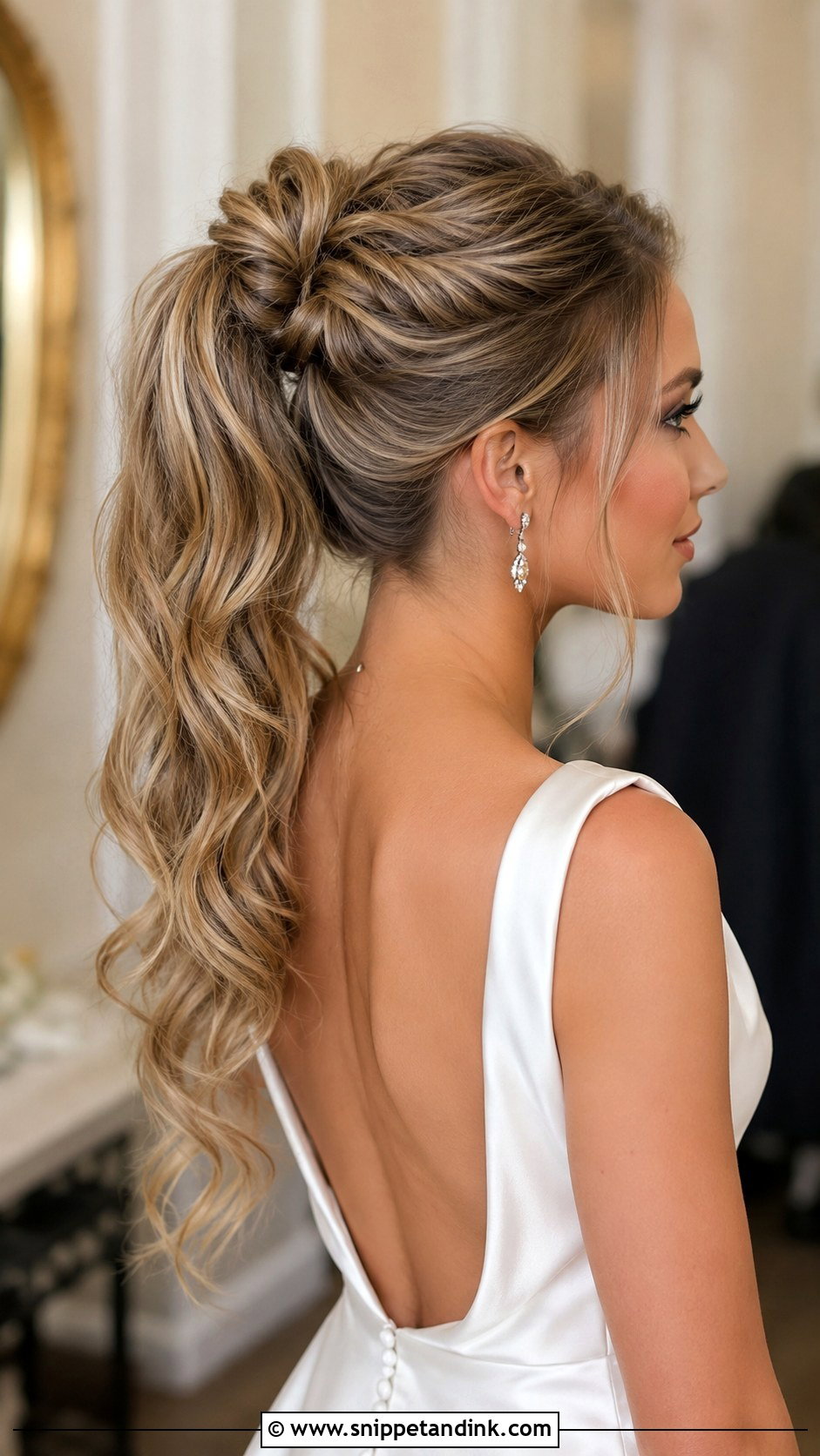 Twisted High Ponytail Wedding Style - Snippet and Ink - 25 High Pony Wedding Hair Ideas
