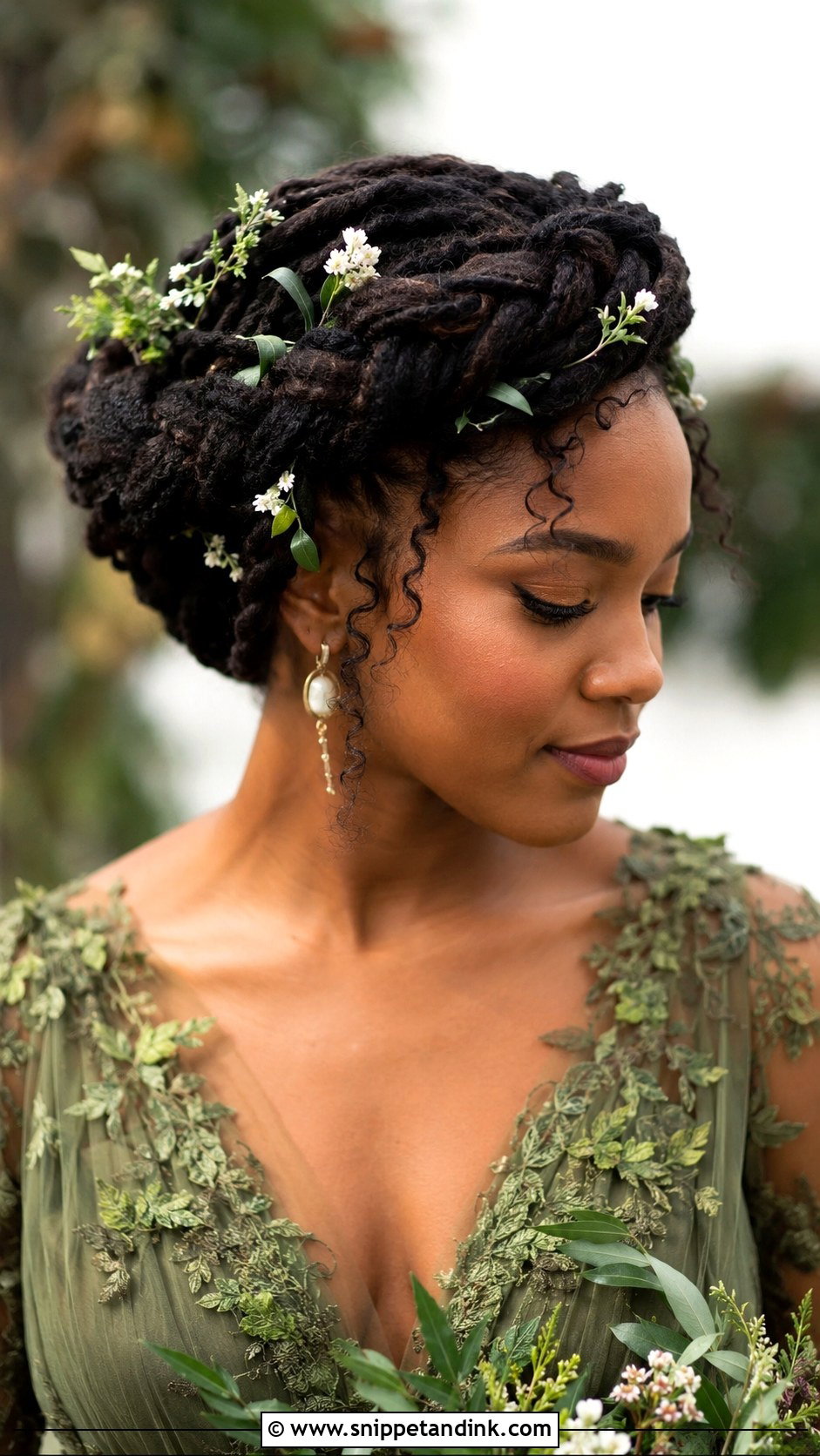 Twisted Loc Updo - Snippet and Ink - 30 Dreadlock Wedding Hairstyles
