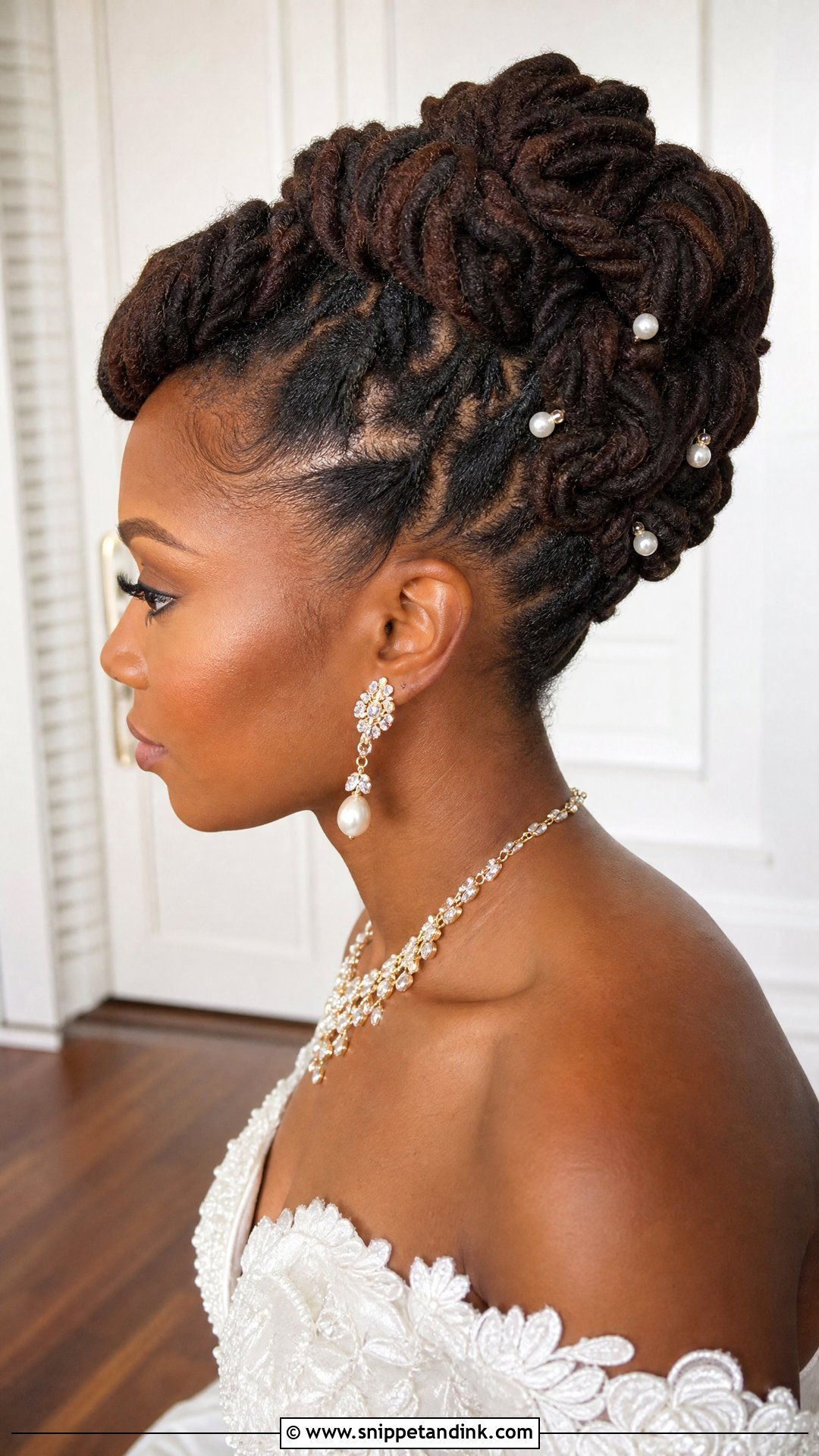 Twisted Loc Updo - Snippet and Ink - 25 Bridal Dreadlock Hairstyles