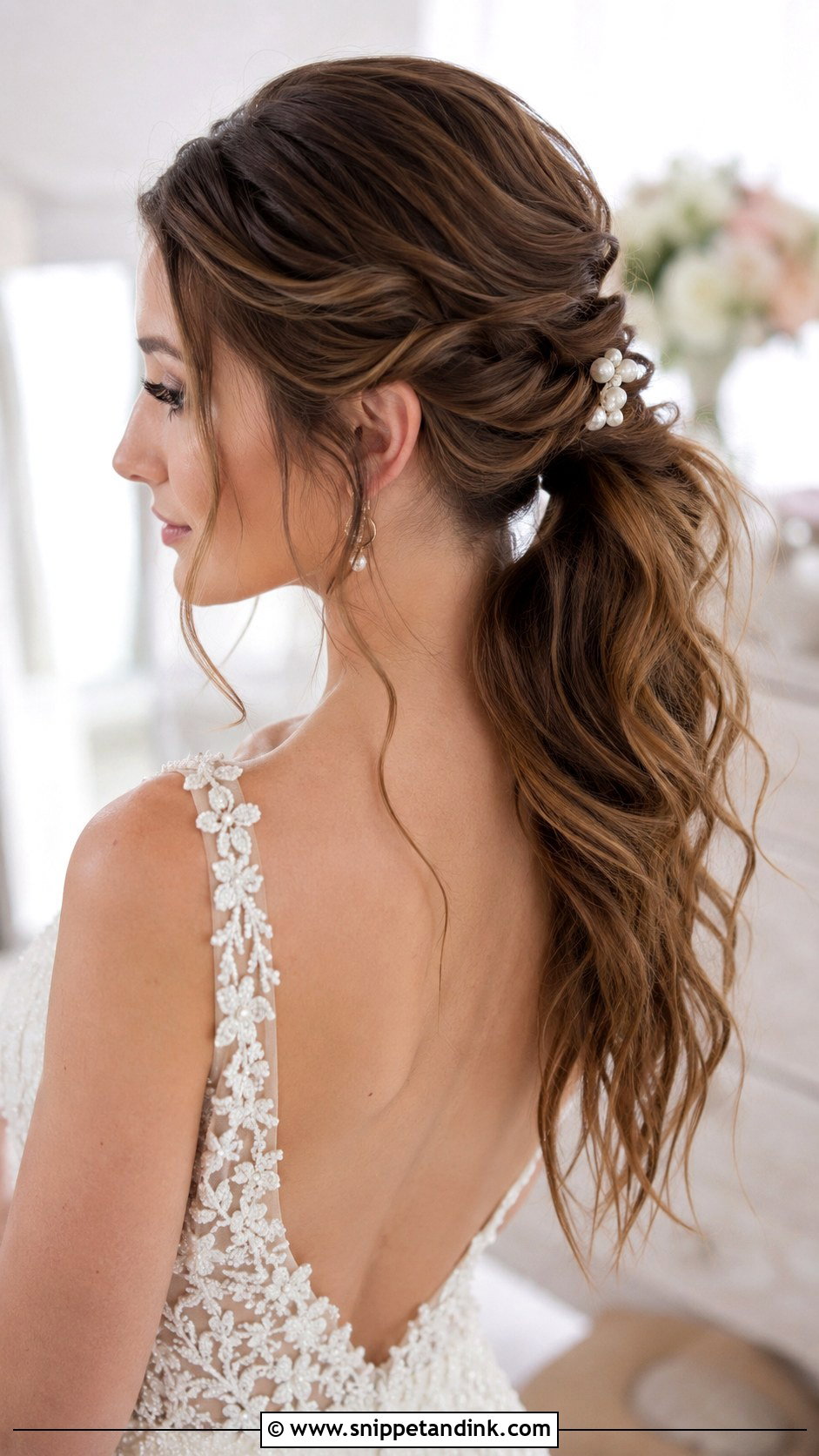 Twisted Loose Ponytail - Snippet and Ink - 20 Loose Ponytail Wedding Hairstyles