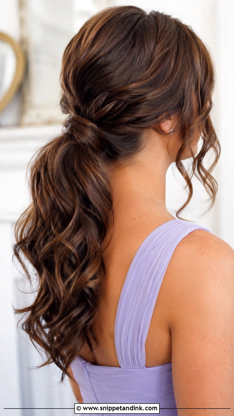 Twisted Low Bridesmaid Ponytail - Snippet and Ink - 30 Bridesmaid Hair Ponytail Ideas