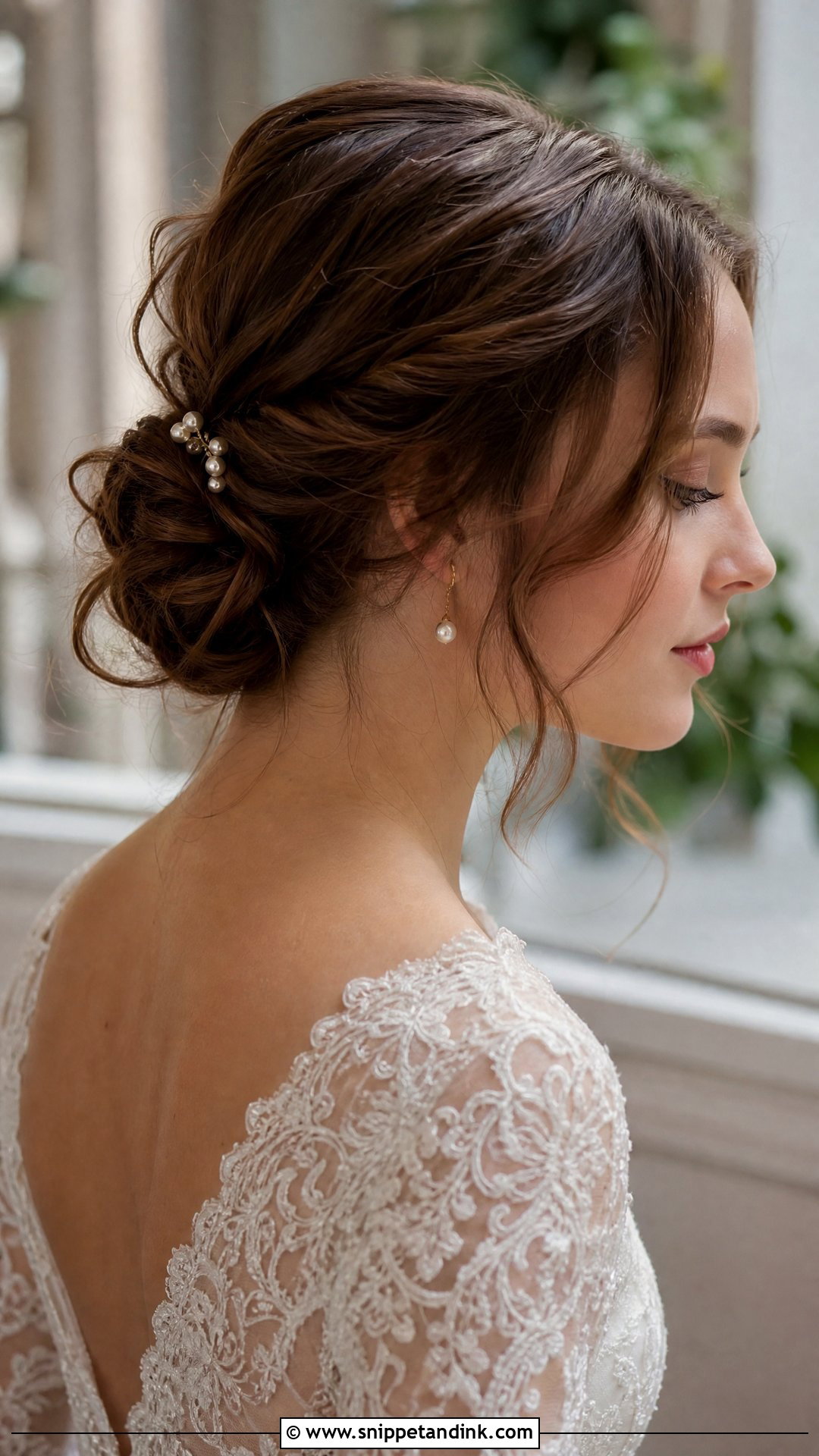 Twisted Low Bun - Snippet and Ink - 20 Hair Designs for Wedding Ideas