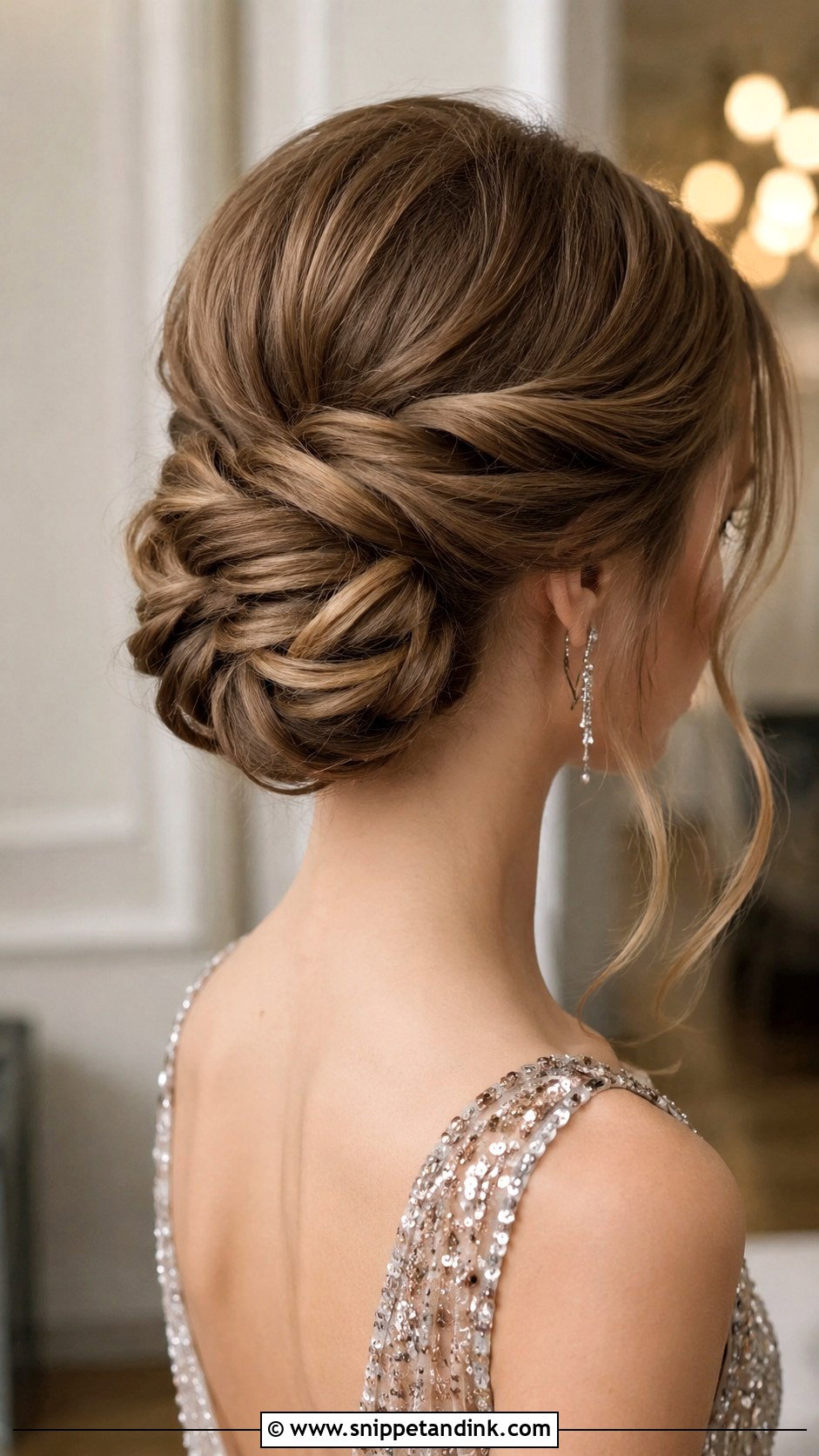 Twisted Low Bun - Snippet and Ink - 20 Hairstyle for a Wedding Guest Ideas