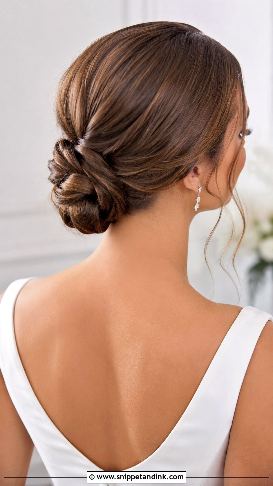 Twisted Low Bun - Snippet and Ink - 20 Sofia Richie Wedding Hair Ideas