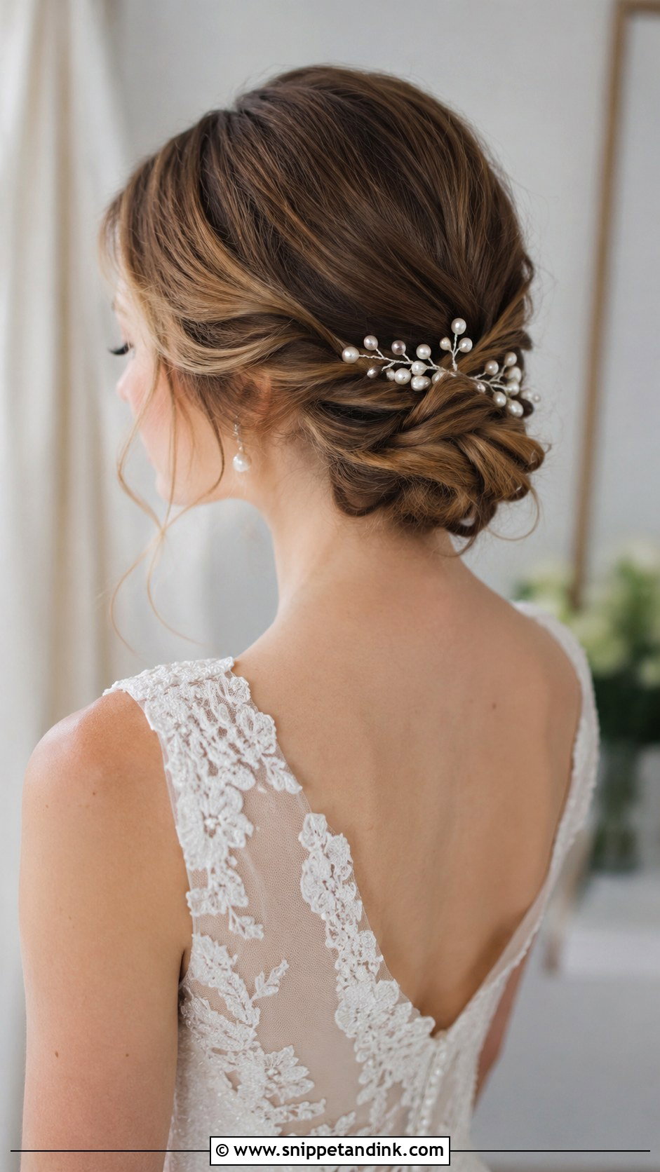 Twisted Low Bun - Snippet and Ink - 25 Hair Styles for Wedding Bride