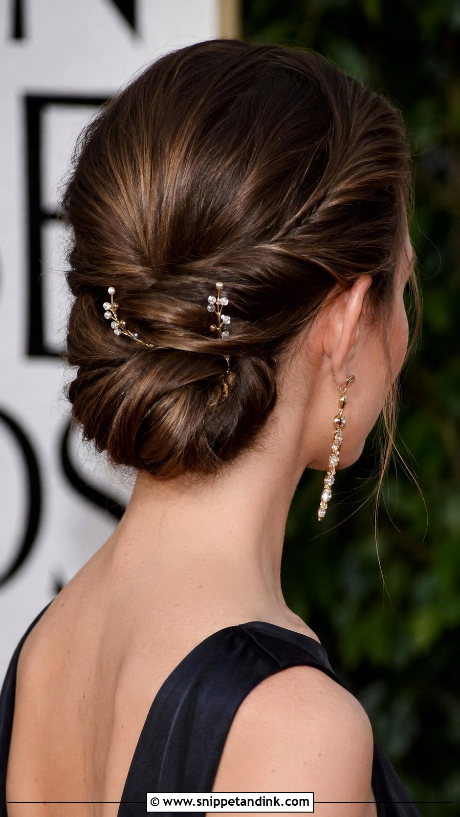 Twisted Low Bun - Snippet and Ink - 25 Hair Styles Wedding Guest