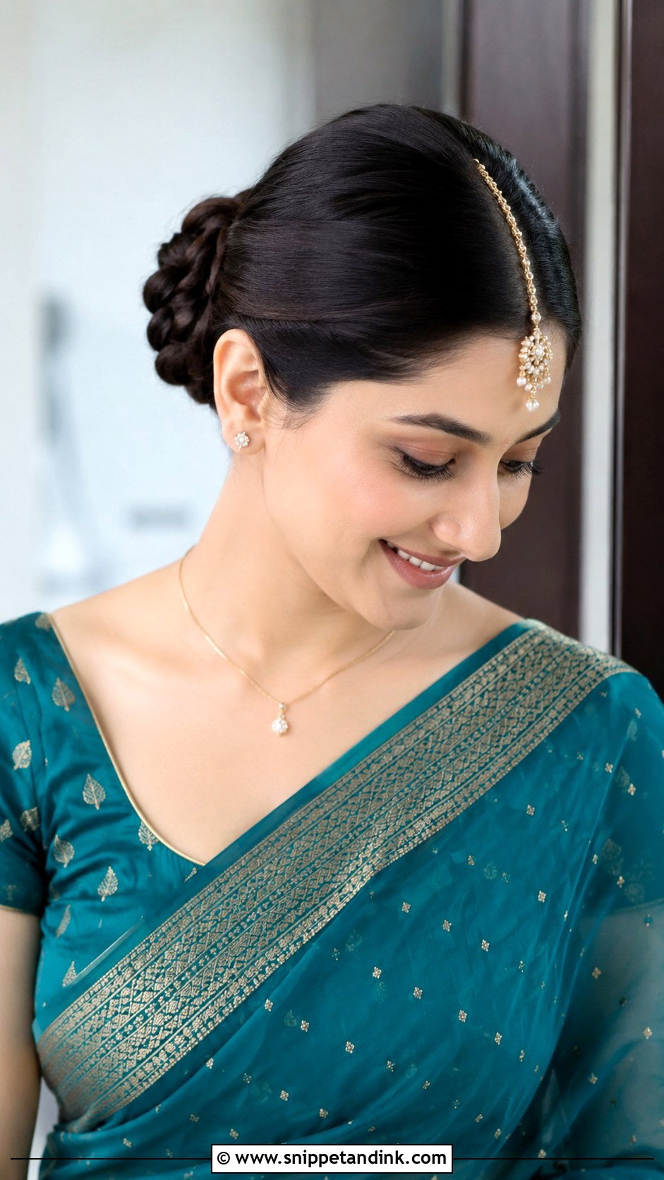 Twisted Low Bun - Snippet and Ink - 25 Indian Bridal Hair Buns