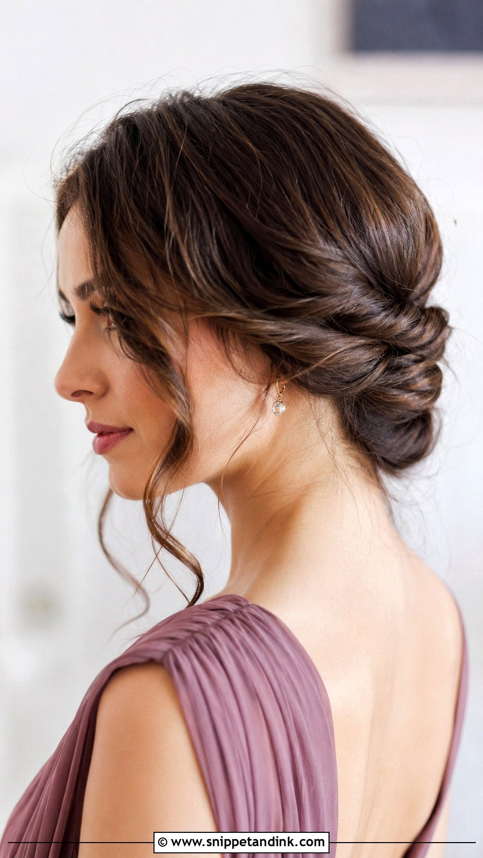 Twisted Low Bun - Snippet and Ink - 25 Mother of the Bride Updos