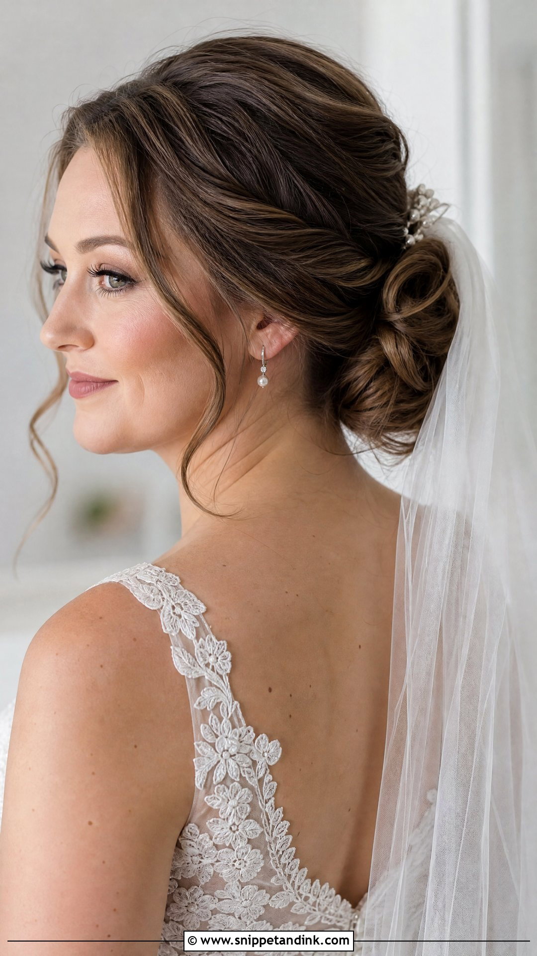 Twisted Low Bun - Snippet and Ink - 25 Round Face Hairstyles for Wedding