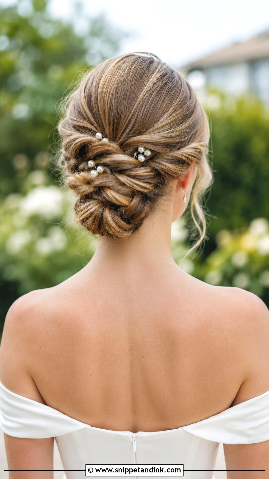 Twisted Low Bun - Snippet and Ink - 25 Summer Wedding Hair Ideas