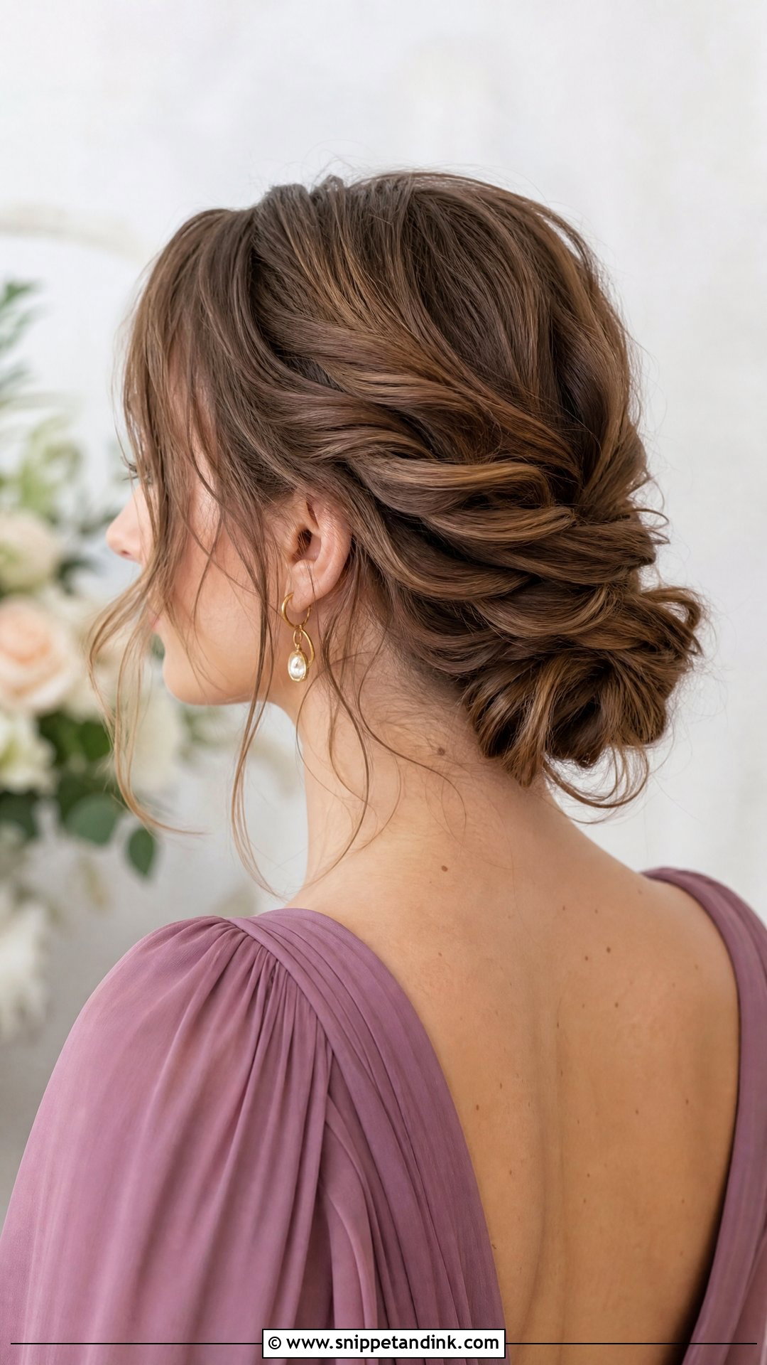 Twisted Low Bun - Snippet and Ink - 30 Elegant Hairstyles for Wedding Guest