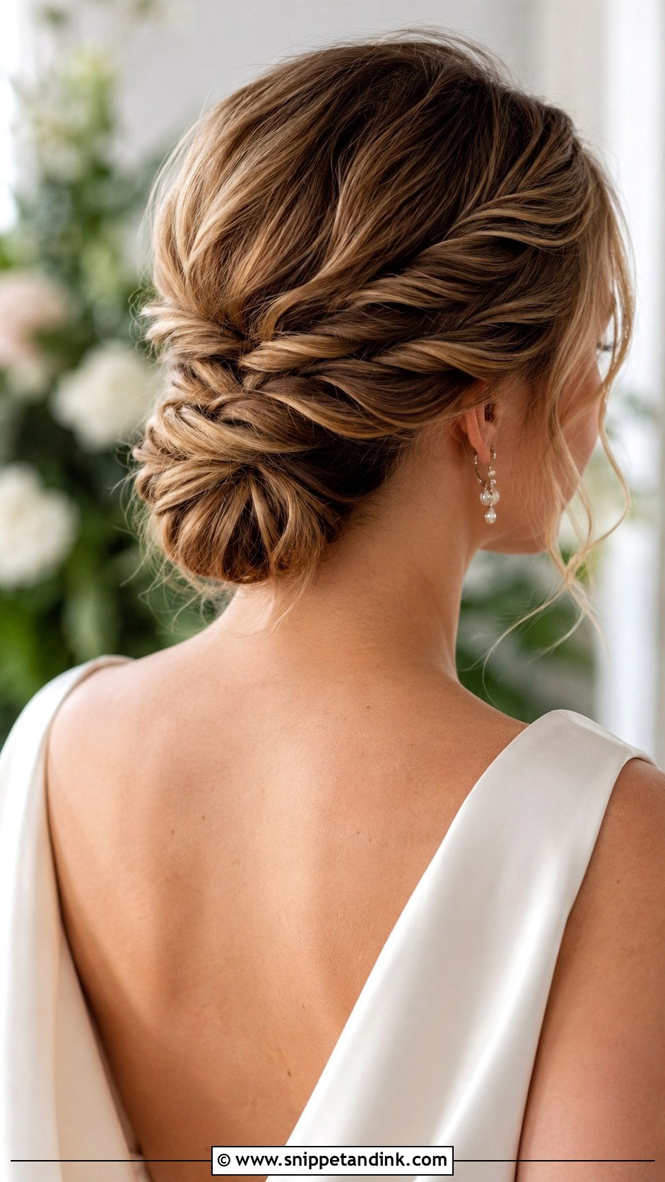 Twisted Low Bun - Snippet and Ink - 30 Wedding Hairstyles for Medium Hair