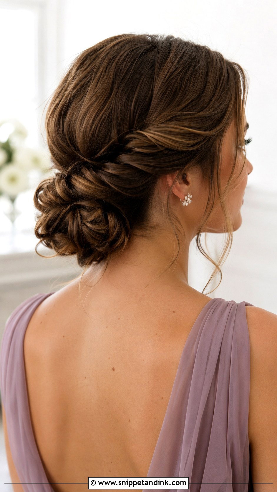 Twisted Low Bun Bridesmaid Updo - Snippet and Ink - 20 Simple Bridesmaid Hair Updo Ideas