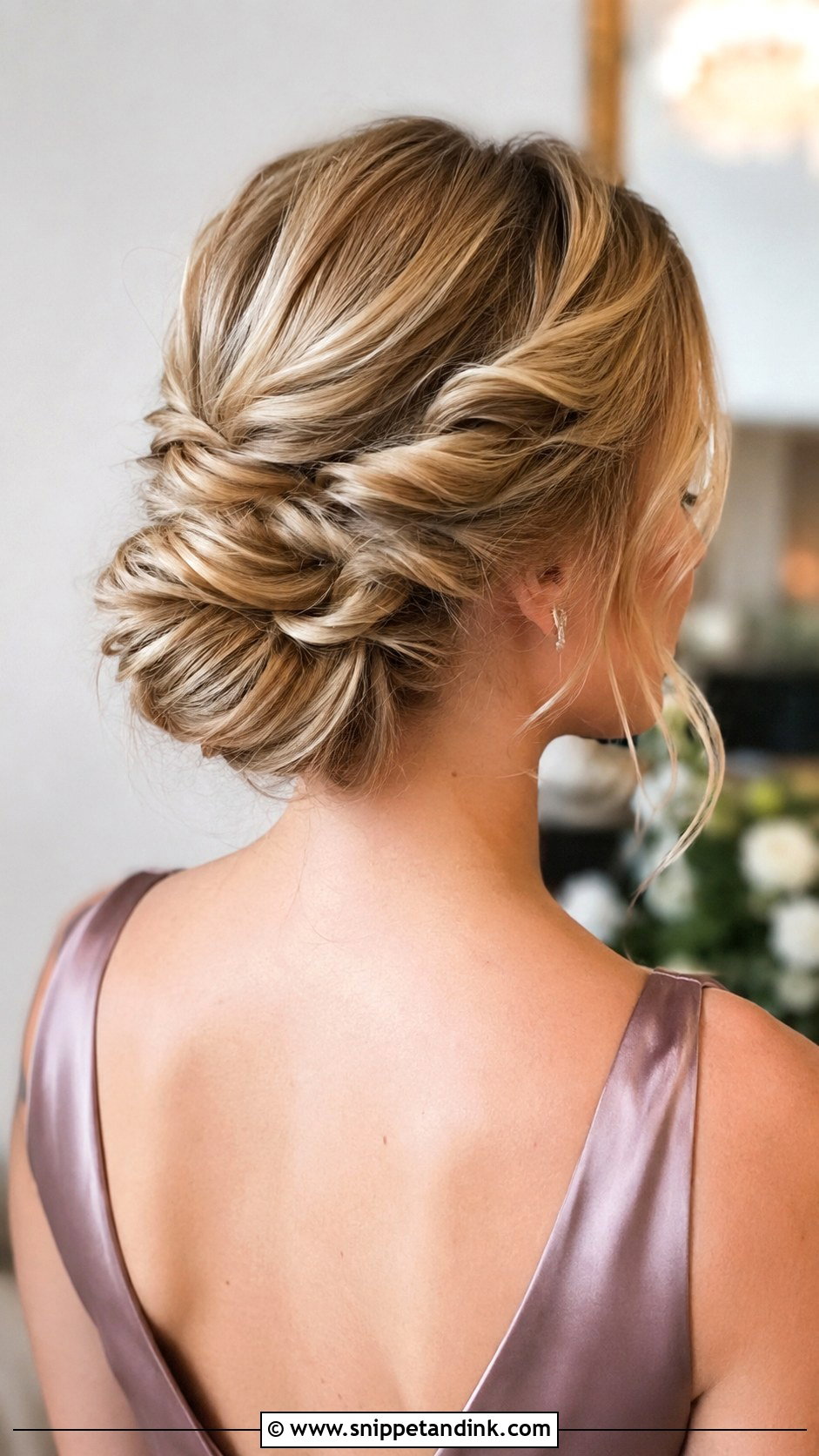Twisted Low Bun Bridesmaid Updo - Snippet and Ink - 20 Wedding Hairstyles for Bridesmaids Updo