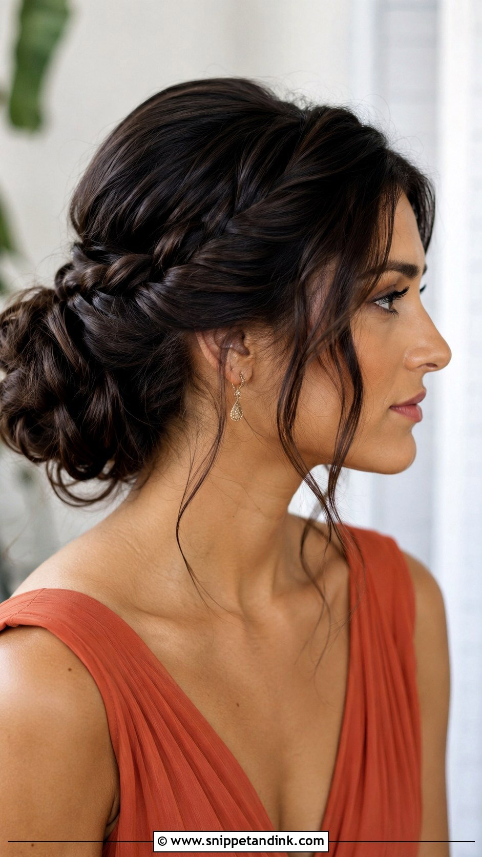 Twisted Low Bun Bridesmaid Updo For Long Hair - Snippet and Ink - 20 Bridesmaid Updo Hairstyles for Long Hair