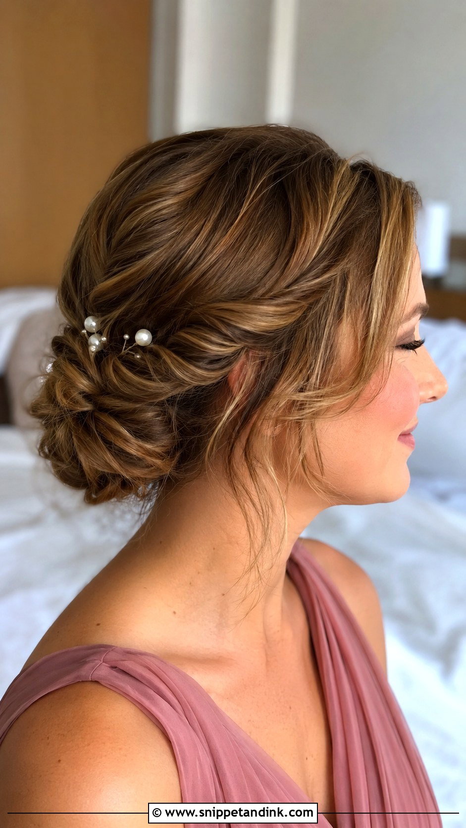 Twisted Low Bun For Short Hair - Snippet and Ink - 20 Short Hair Bridesmaid Hairstyles Updo Low Buns