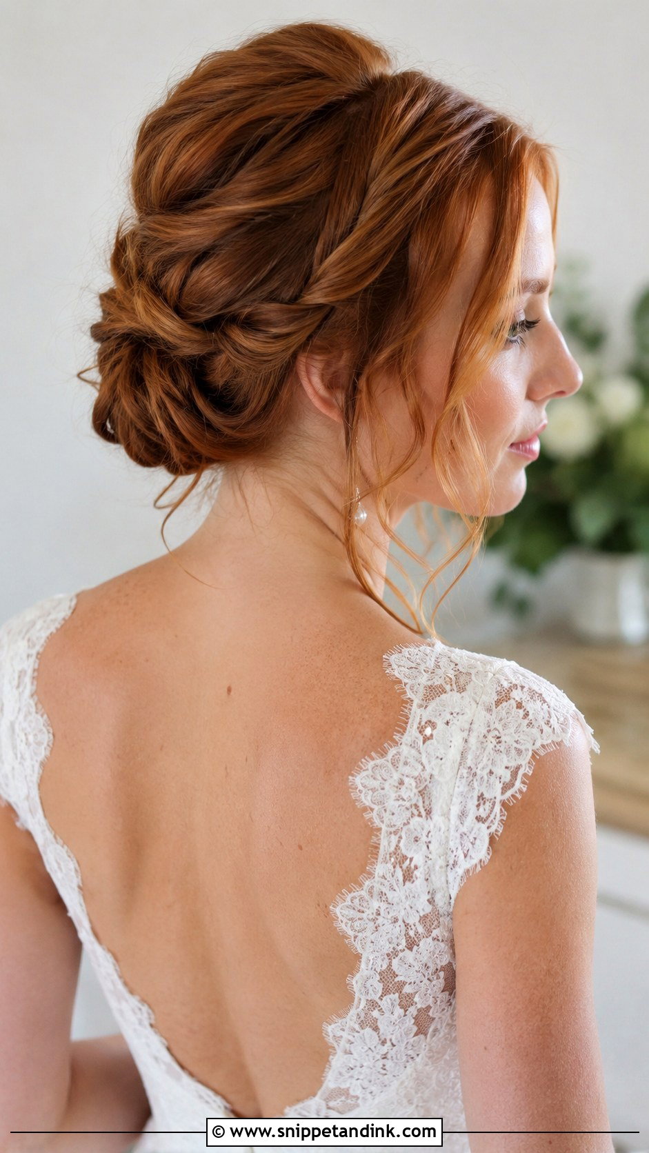 Twisted Low Bun Updo - Snippet and Ink - 25 Loose Low Bun Wedding Hair Ideas