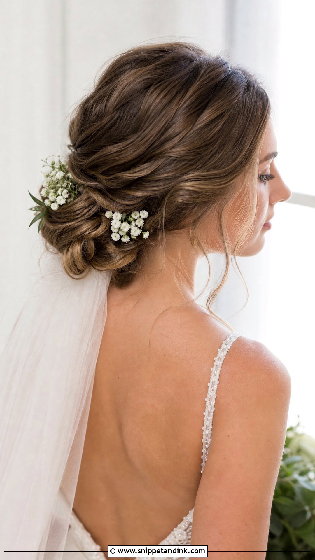 Twisted Low Bun Updo - Snippet and Ink - 20 Long Hair Wedding Hair Styles