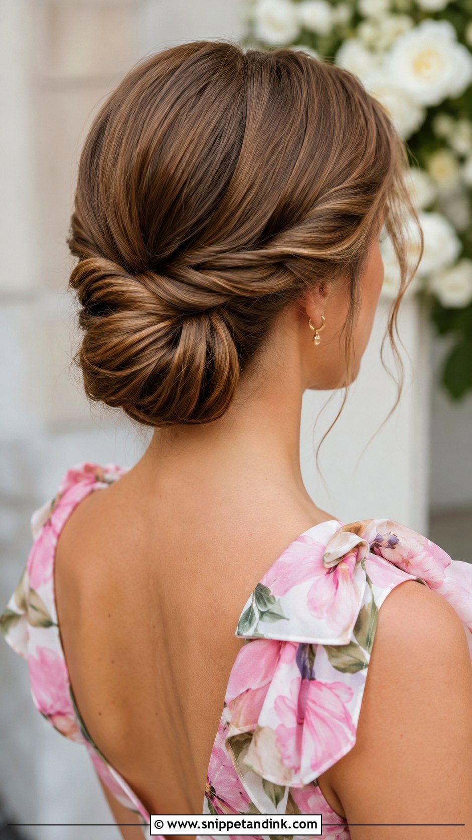 Twisted Low Bun Wedding Guest Hairstyle - Snippet and Ink - 15 Low Bun Wedding Guest Hairstyles