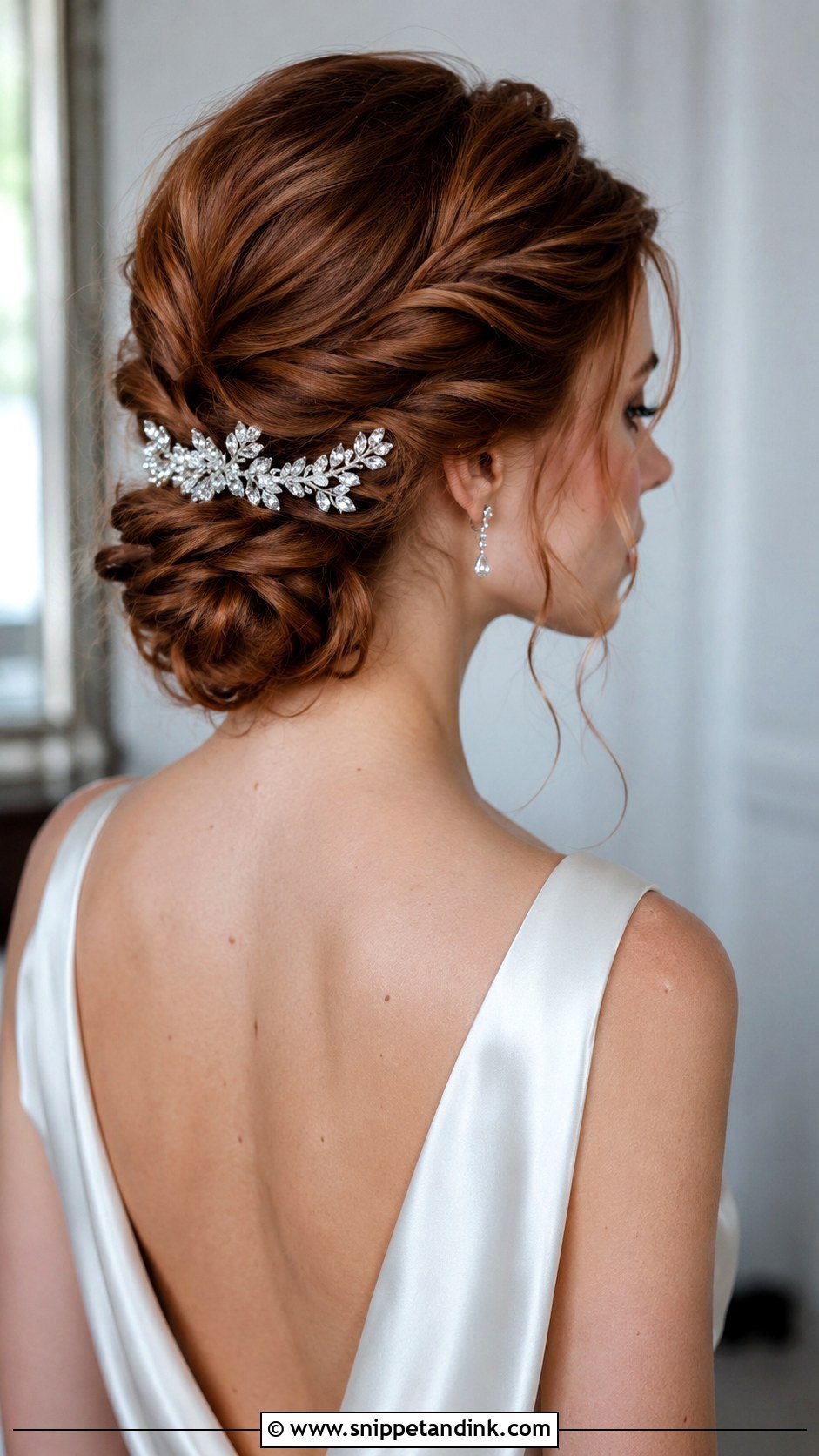 Twisted Low Bun Wedding Hairstyle - Snippet and Ink - 25 Elegant Wedding Hairstyles for Long Hair