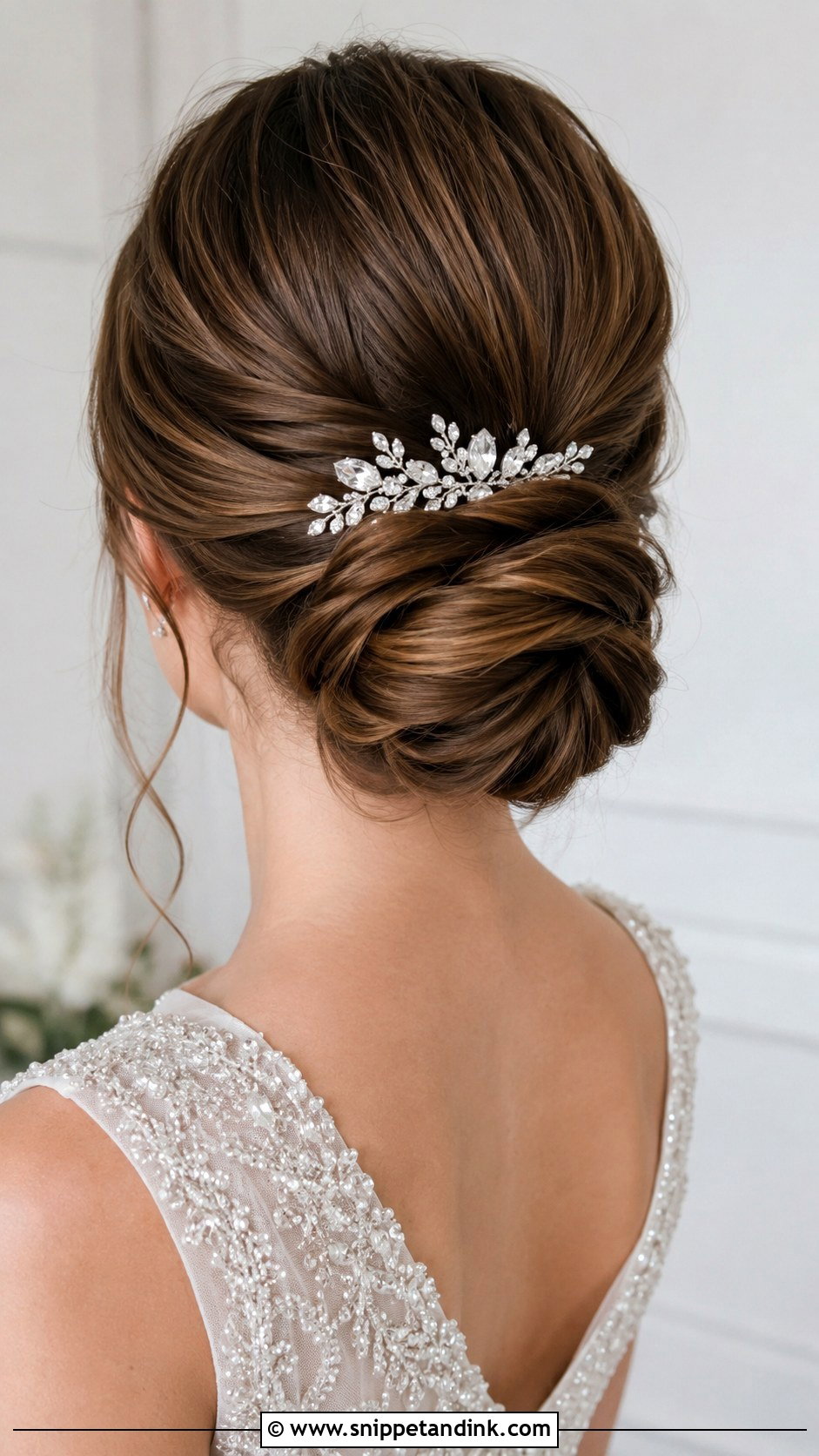 Twisted Low Bun Wedding Hairstyle - Snippet and Ink - 25 Low Bun Hairstyles Wedding